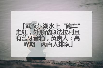 武汉东湖水上“跑车”走红，外形酷似法拉利且有蓝牙音箱，负责人：高峰期一两百人排队