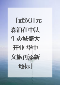 武汉开元森泊在中法生态城盛大开业 华中文旅再添新地标