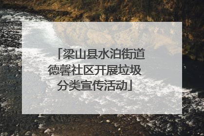 梁山县水泊街道德馨社区开展垃圾分类宣传活动