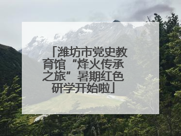 潍坊市党史教育馆“烽火传承之旅”暑期红色研学开始啦