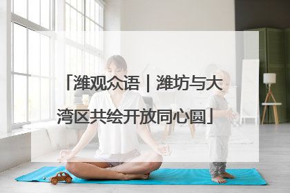 潍观众语｜潍坊与大湾区共绘开放同心圆