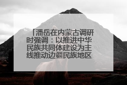 潘岳在内蒙古调研时强调：以推进中华民族共同体建设为主线推动边疆民族地区高质量发展