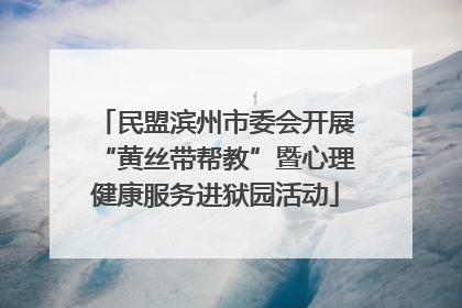 民盟滨州市委会开展“黄丝带帮教”暨心理健康服务进狱园活动