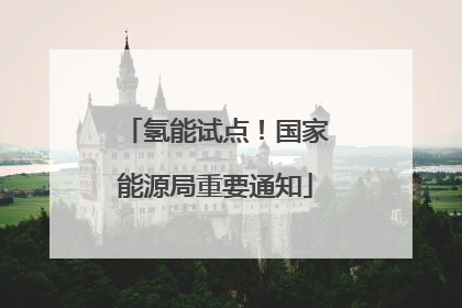 氢能试点！国家能源局重要通知