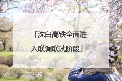 沈白高铁全面进入联调联试阶段
