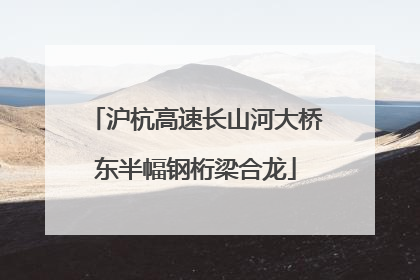 沪杭高速长山河大桥东半幅钢桁梁合龙