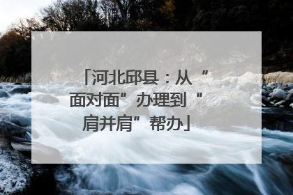 河北邱县：从“面对面”办理到“肩并肩”帮办