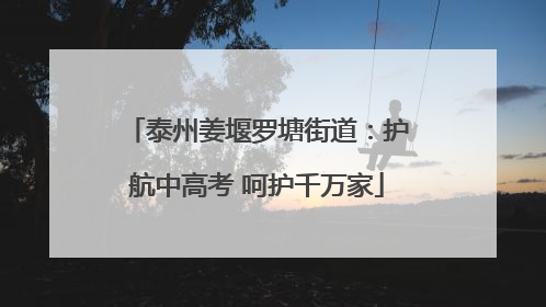 泰州姜堰罗塘街道：护航中高考 呵护千万家