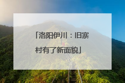 洛阳伊川：旧寨村有了新面貌
