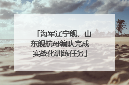 海军辽宁舰、山东舰航母编队完成实战化训练任务