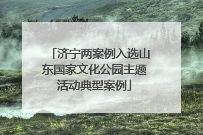 济宁两案例入选山东国家文化公园主题活动典型案例