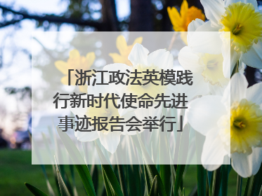 浙江政法英模践行新时代使命先进事迹报告会举行