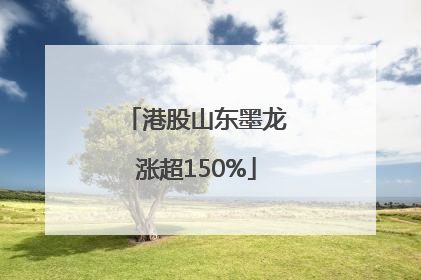 港股山东墨龙涨超150%