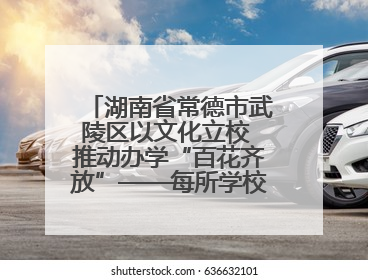湖南省常德市武陵区以文化立校 推动办学“百花齐放”——每所学校都“精彩”