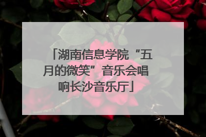 湖南信息学院“五月的微笑”音乐会唱响长沙音乐厅