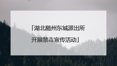 湖北随州东城派出所开展禁毒宣传活动