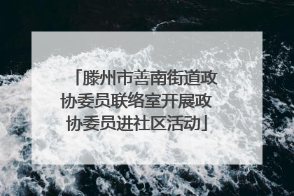 滕州市善南街道政协委员联络室开展政协委员进社区活动