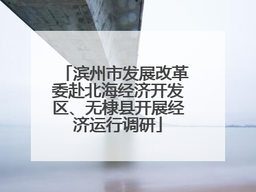 滨州市发展改革委赴北海经济开发区、无棣县开展经济运行调研