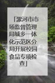 漯河市市场监督管理局城乡一体化示范区分局开展校园食品专项检查