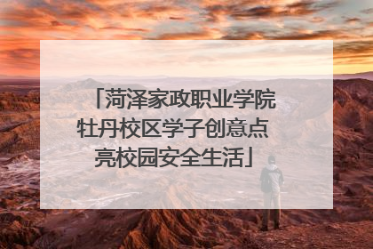 菏泽家政职业学院牡丹校区学子创意点亮校园安全生活