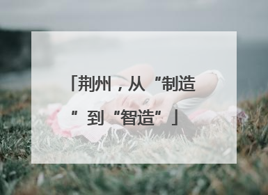 荆州，从“制造”到“智造”