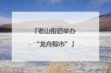 老山街道举办“龙舟粽市”