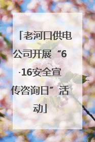 老河口供电公司开展“6·16安全宣传咨询日”活动