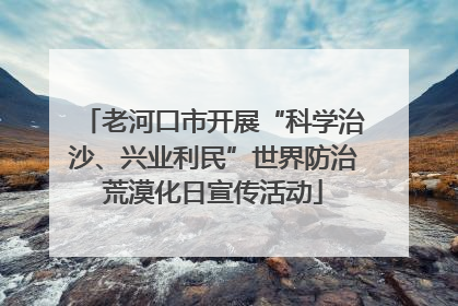 老河口市开展“科学治沙、兴业利民”世界防治荒漠化日宣传活动