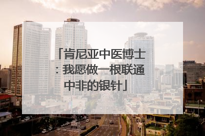 肯尼亚中医博士：我愿做一根联通中非的银针