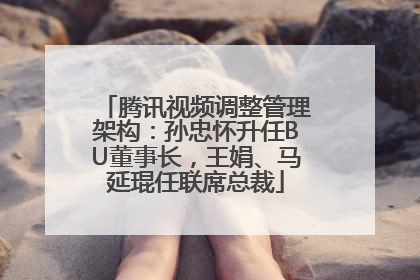腾讯视频调整管理架构：孙忠怀升任BU董事长，王娟、马延琨任联席总裁