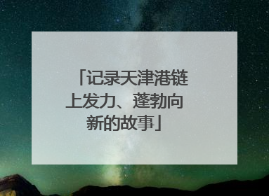 记录天津港链上发力、蓬勃向新的故事