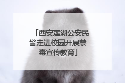 西安莲湖公安民警走进校园开展禁毒宣传教育