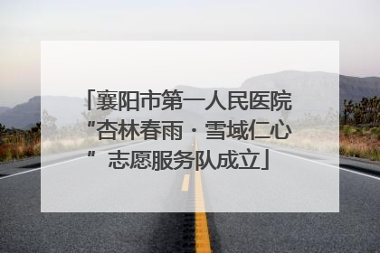 襄阳市第一人民医院“杏林春雨・雪域仁心”志愿服务队成立