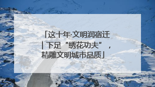 这十年·文明润宿迁｜下足“绣花功夫”，精雕文明城市品质
