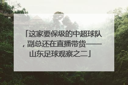这家要保级的中超球队，副总还在直播带货——山东足球观察之二