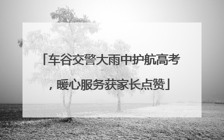车谷交警大雨中护航高考，暖心服务获家长点赞