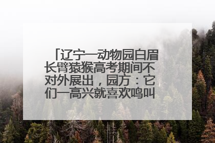 辽宁一动物园白眉长臂猿猴高考期间不对外展出，园方：它们一高兴就喜欢鸣叫，怕影响考试