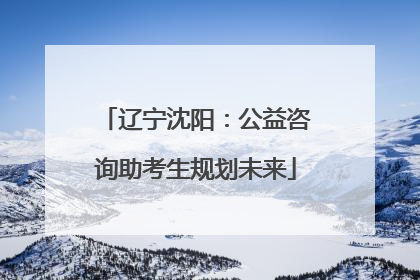 辽宁沈阳：公益咨询助考生规划未来