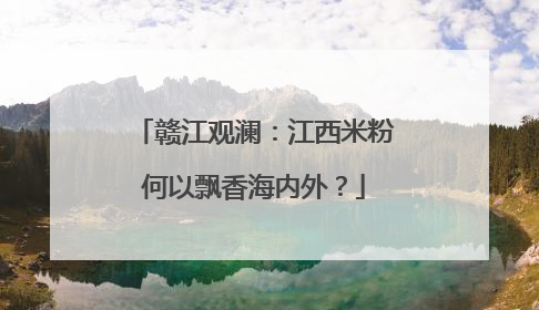 赣江观澜：江西米粉何以飘香海内外？