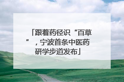 跟着药径识“百草”，宁波首条中医药研学步道发布