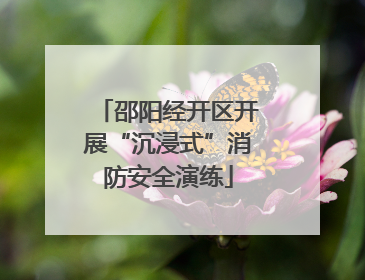 邵阳经开区开展“沉浸式”消防安全演练