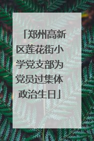 郑州高新区莲花街小学党支部为党员过集体政治生日