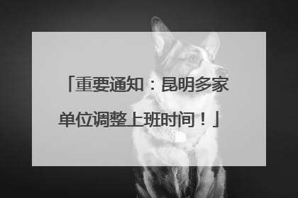 重要通知：昆明多家单位调整上班时间！