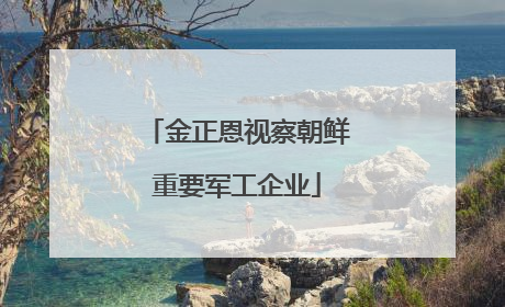 金正恩视察朝鲜重要军工企业
