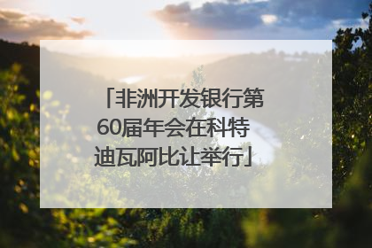 非洲开发银行第60届年会在科特迪瓦阿比让举行