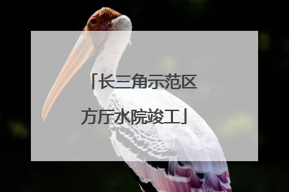 长三角示范区方厅水院竣工