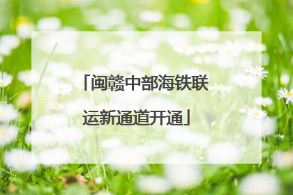 闽赣中部海铁联运新通道开通
