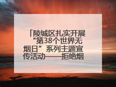 陵城区扎实开展“第38个世界无烟日”系列主题宣传活动——拒绝烟草诱惑 对第一支烟说不