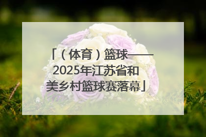 （体育）篮球——2025年江苏省和美乡村篮球赛落幕