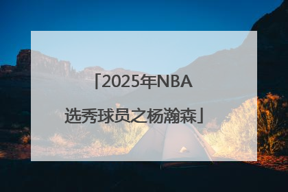 2025年NBA选秀球员之杨瀚森